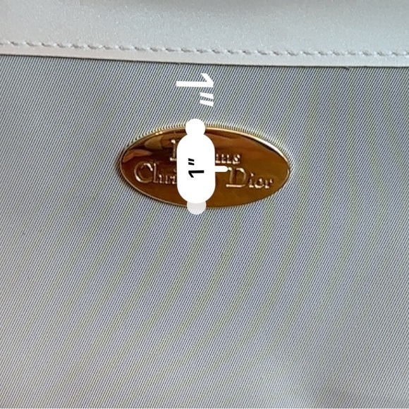 Vintage Christian Dior Parfume Bag Makeup Case Toiletry Kit Clutch Light  Grey - Picture 6 of 15